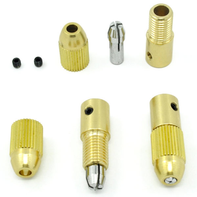 Practical Electric Drill Center Shaft with Chucks 0.5mm-3.0mm Golden