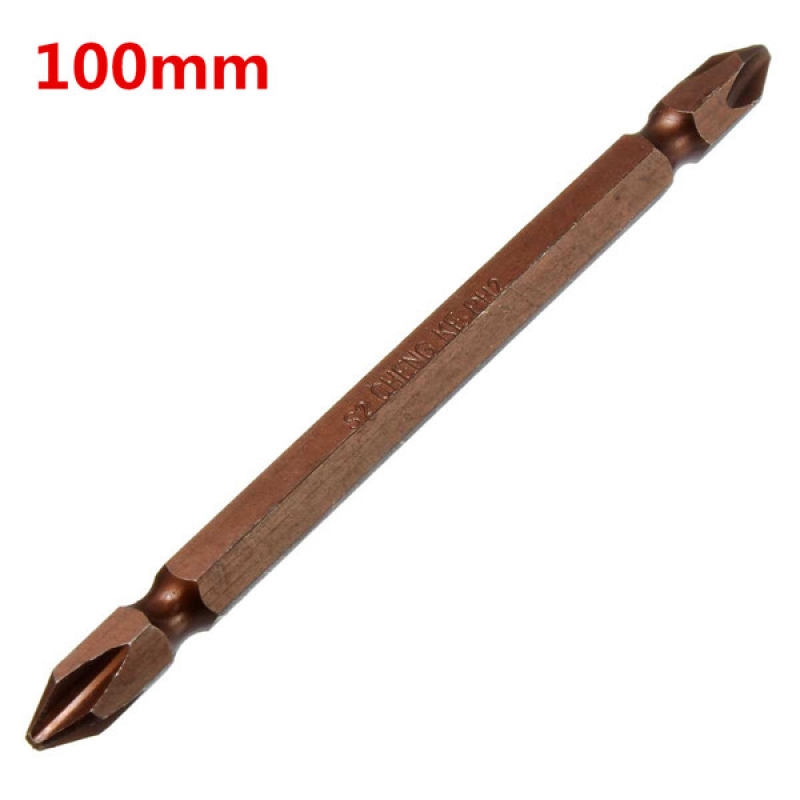 Kingbox 100mm Magnetic Screwdriver Bit Electric Screwdriver Double Cross Head Brown