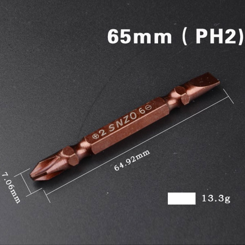 65mm Magnetic Electric Screwdriver Bit Cross Head Cross & Slotted