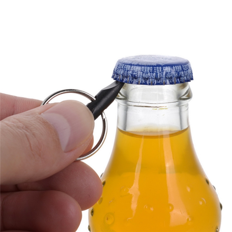 Multifunctional High-Carbon Steel Bottle Opener Screwdriver Keychain