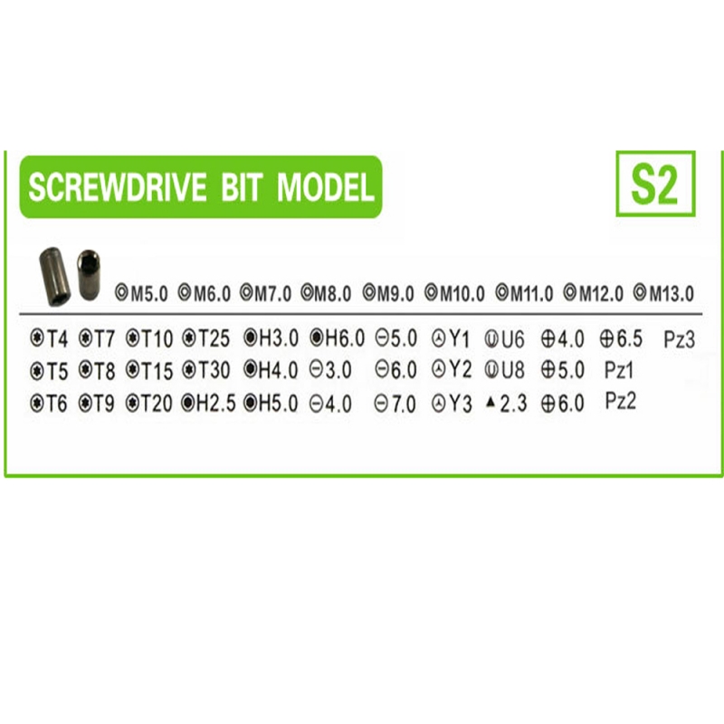 13.5MM High-quality Steel 46-piece Multi-function Combination Screwdriver Set / Disassemble Tool Green