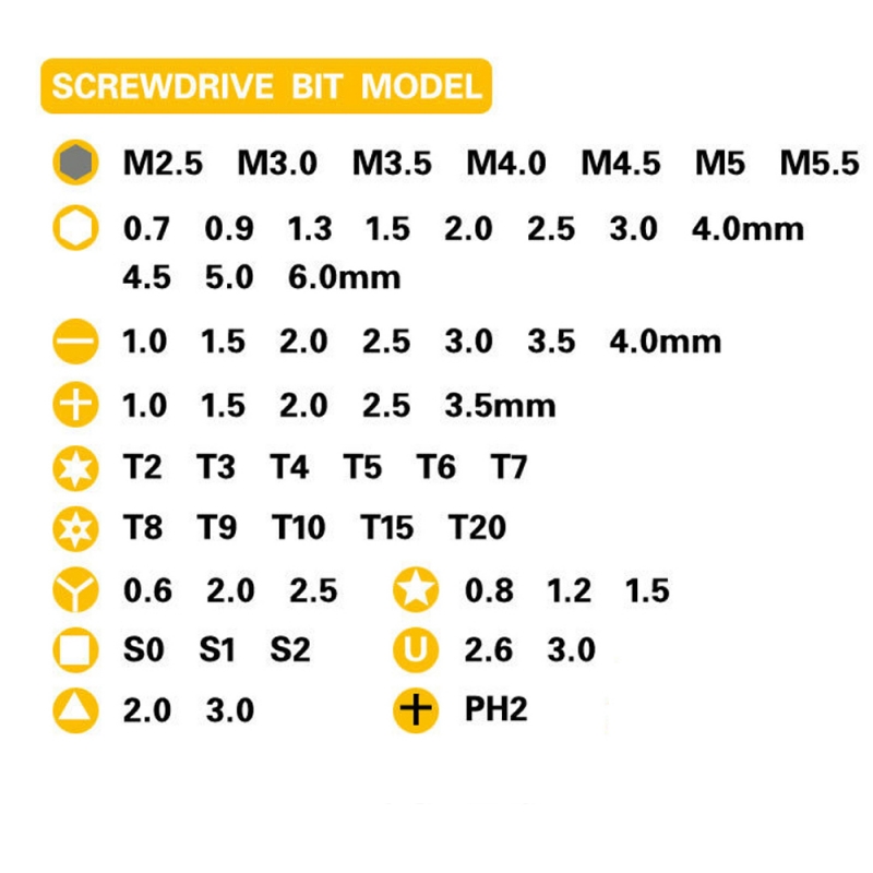 Chrome Vanadium Alloy Steel 60-in-1 Multifunction Screwdriver Set Mobile Phone Digital Repair Tool Set