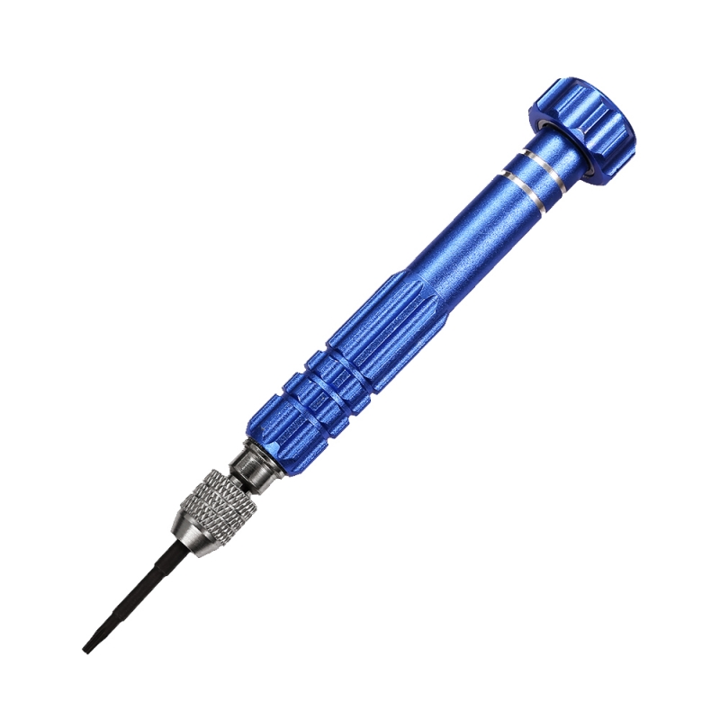 Alloy Steel & Titanium Handle 5 in 1 Precision Mobile Phone Repair Disassemble Screwdriver Set Blue