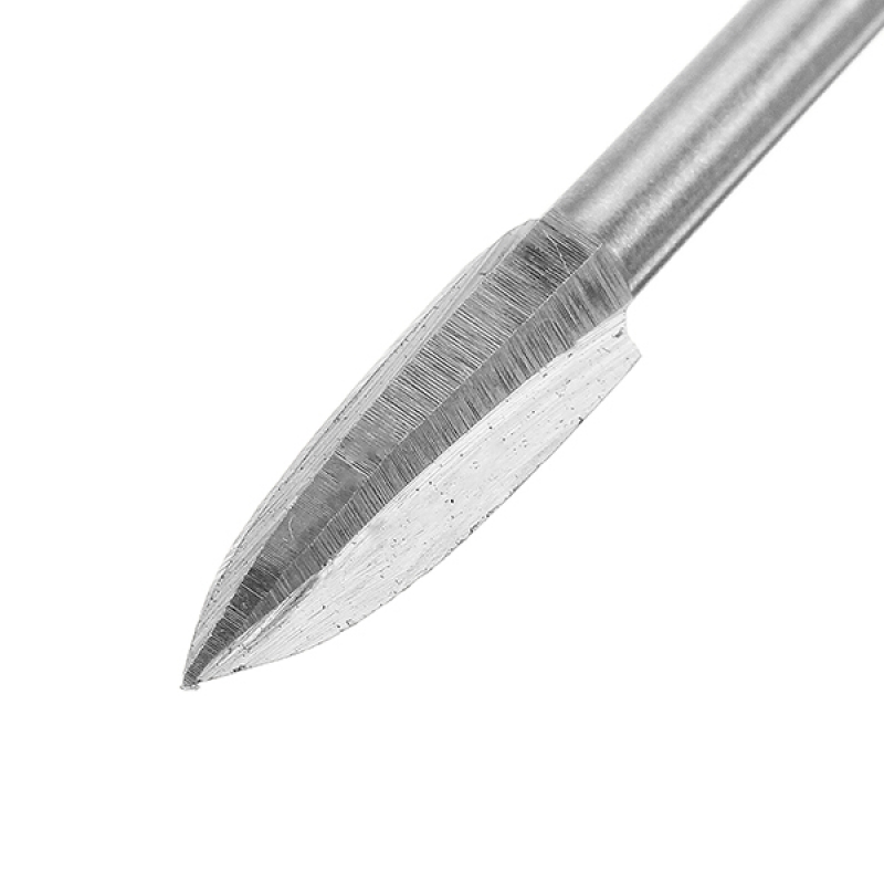 White Steel  3mm Shank 5pcs 3-8mm Milling Cutters Three Blades Wood Carving Knives