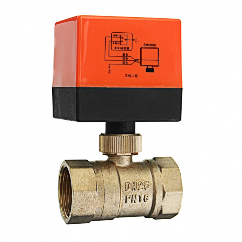 Cold/Hot water, 60% Ethylene Glycol Motorized Brass Ball Valve