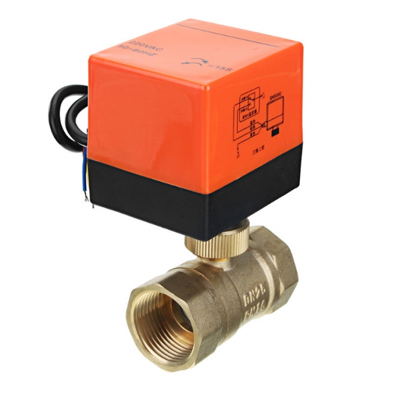 Cold/Hot water, 60% Ethylene Glycol Motorized Brass Ball Valve