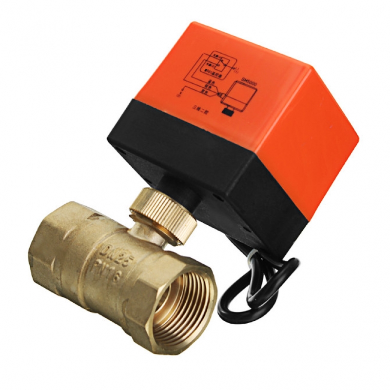 Cold/Hot water, 60% Ethylene Glycol Motorized Brass Ball Valve